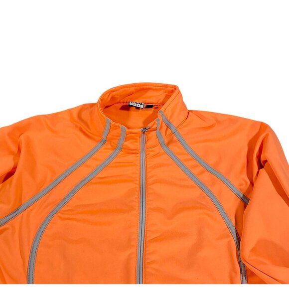 FILA Jacket Womens XL Orange Performance Full Thumb Hole Full Zip Activewear - Picture 14 of 16